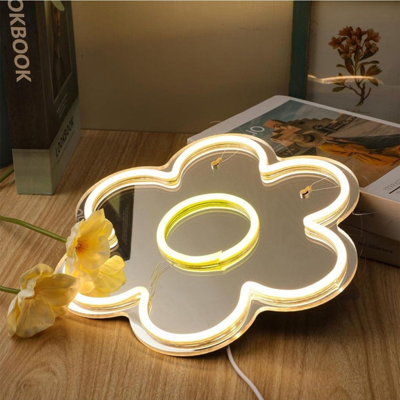 Flower Neon Mirror - Picture 5 of 7
